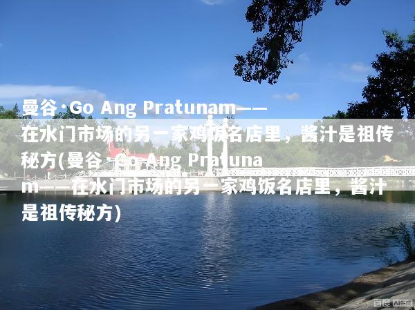 曼谷·Go Ang Pratunam——在水门市场的另一家鸡饭名店里，酱汁是祖传秘方(曼谷·Go Ang Pratunam——在水门市场的另一家鸡饭名店里，酱汁是祖传秘方)