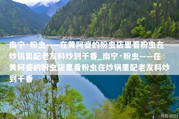 南宁·粉虫——在黄阿婆的粉虫店里看粉虫在炒锅里配老友料炒到干香_南宁·粉虫——在黄阿婆的粉虫店里看粉虫在炒锅里配老友料炒到干香